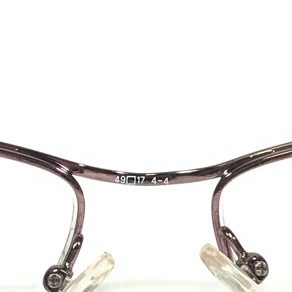 Nine West Petite Eyeglasses Frames 312 FB4 Purple Round Half Rim 49-17-125